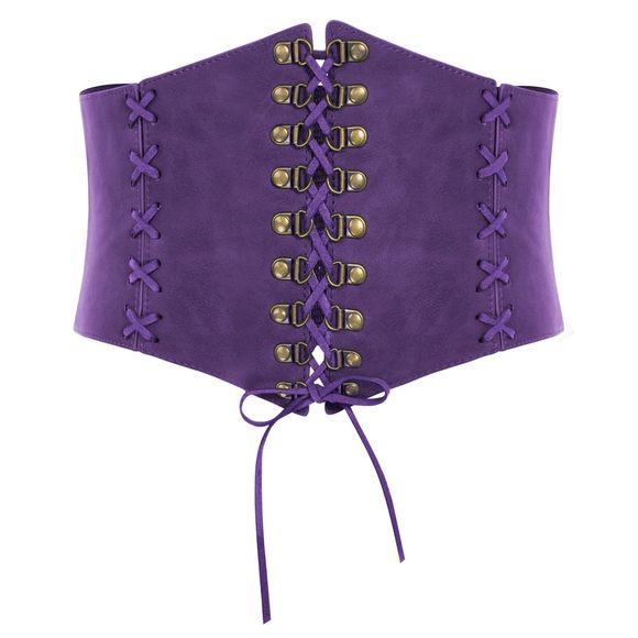 purple belts for dresses Allegra K Women's Clear Skinny Belts for Jeans and Dresses Up to 95cm/37.4" Purple